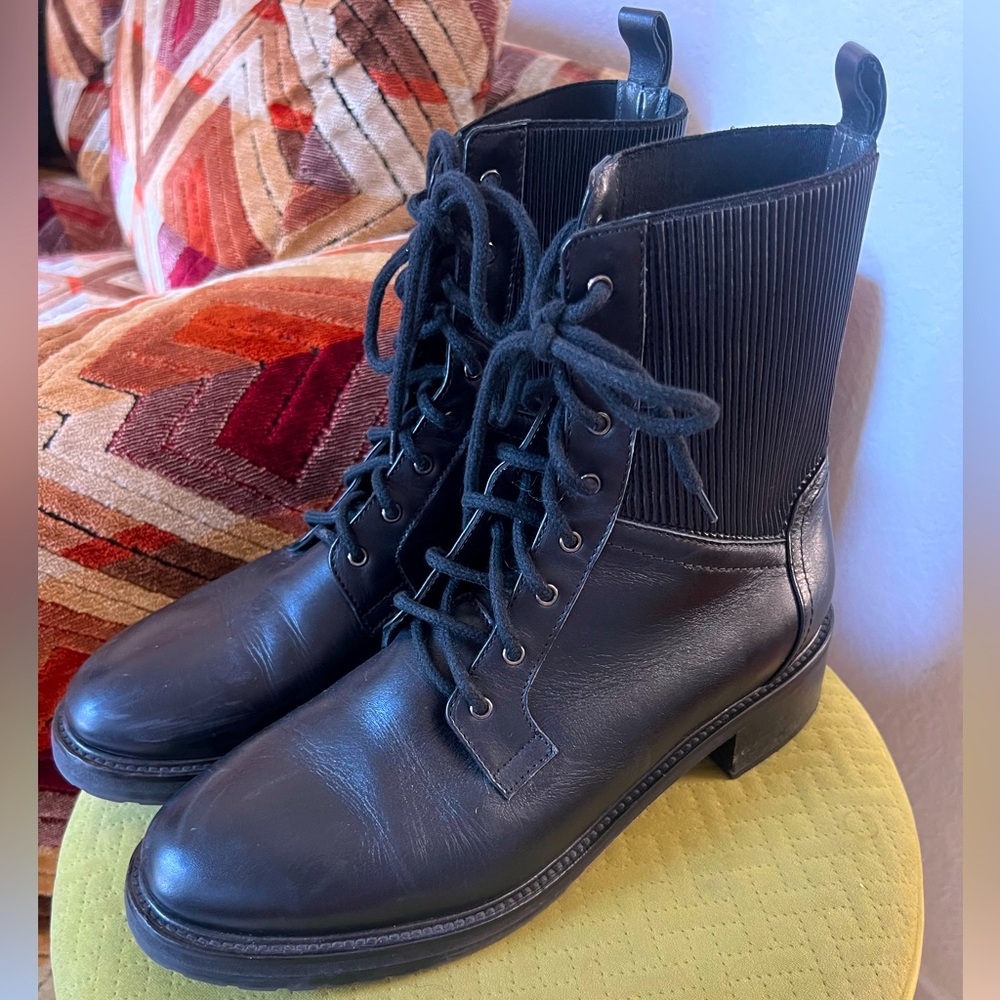 Black Leather Ankle Boots